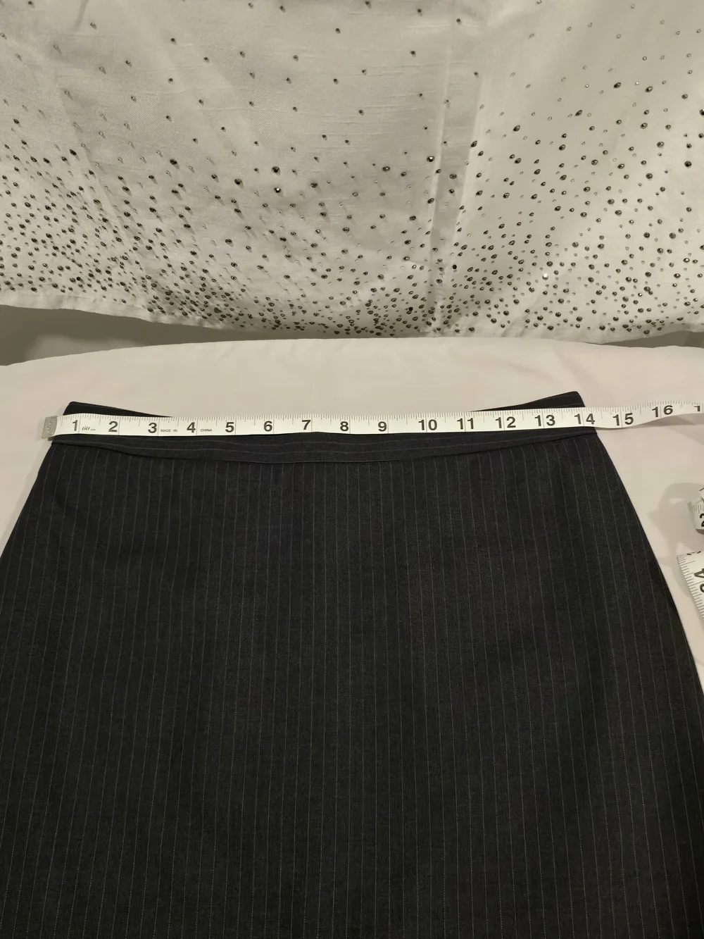 J. Crew Classic #2 Charcoal  Pinstripe Pencil Skirt Sz 0